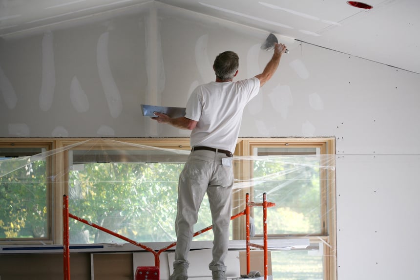 Applying Mud to Sheetrock